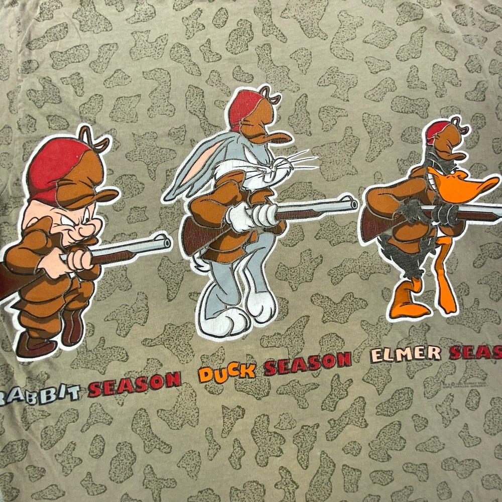 Vintage 90s Looney Tunes T Shirt Size XL Single Stitch 1994 Daffy Elmer Buggs - Picture 13 of 16